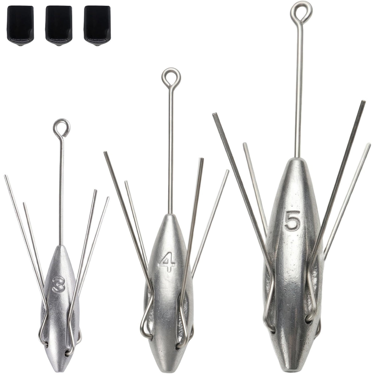 Surf Fishing Sinkers Kit 3/6PCS - Anti-Roll, Saltwater Tackle