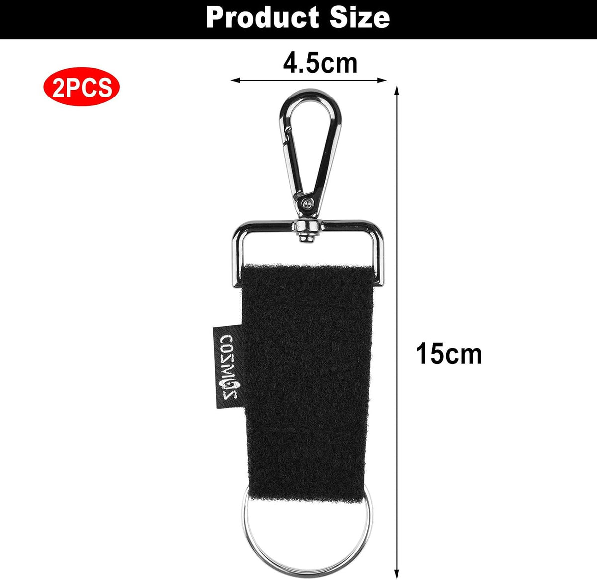 Golf Glove Belt Holder Strap Double Loop with Metal Clip - 2 Pack