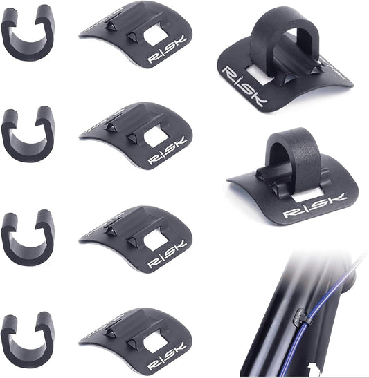 Aluminum Bike Cable Guides Set for Bicycle Brake & Shift Cables - 6 Pieces