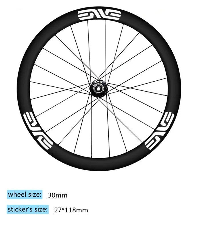 Set of 14 Bicycle Rim Stickers for Road Bike Wheel Customization - Multiple Sizes