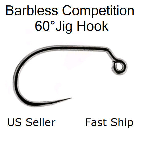 Premium Barbless Jig Hooks for Fly Fishing Euro Nymph Tying - Multiple Sizes
