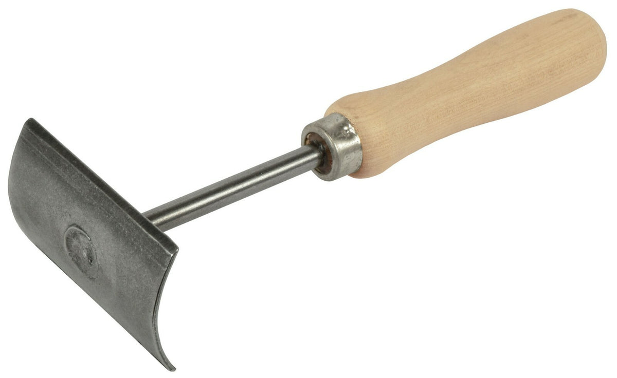 Pelt Scraper Fleshing Tool with Dual Edges - 8 Inch Handle