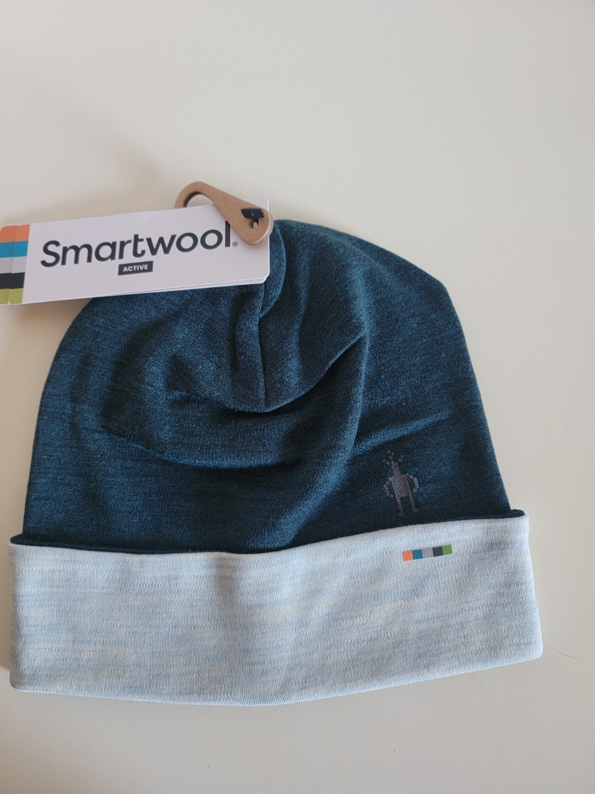Reversible Merino Wool Beanie Hat - Lightweight Thermal Cuffed Winter Cap