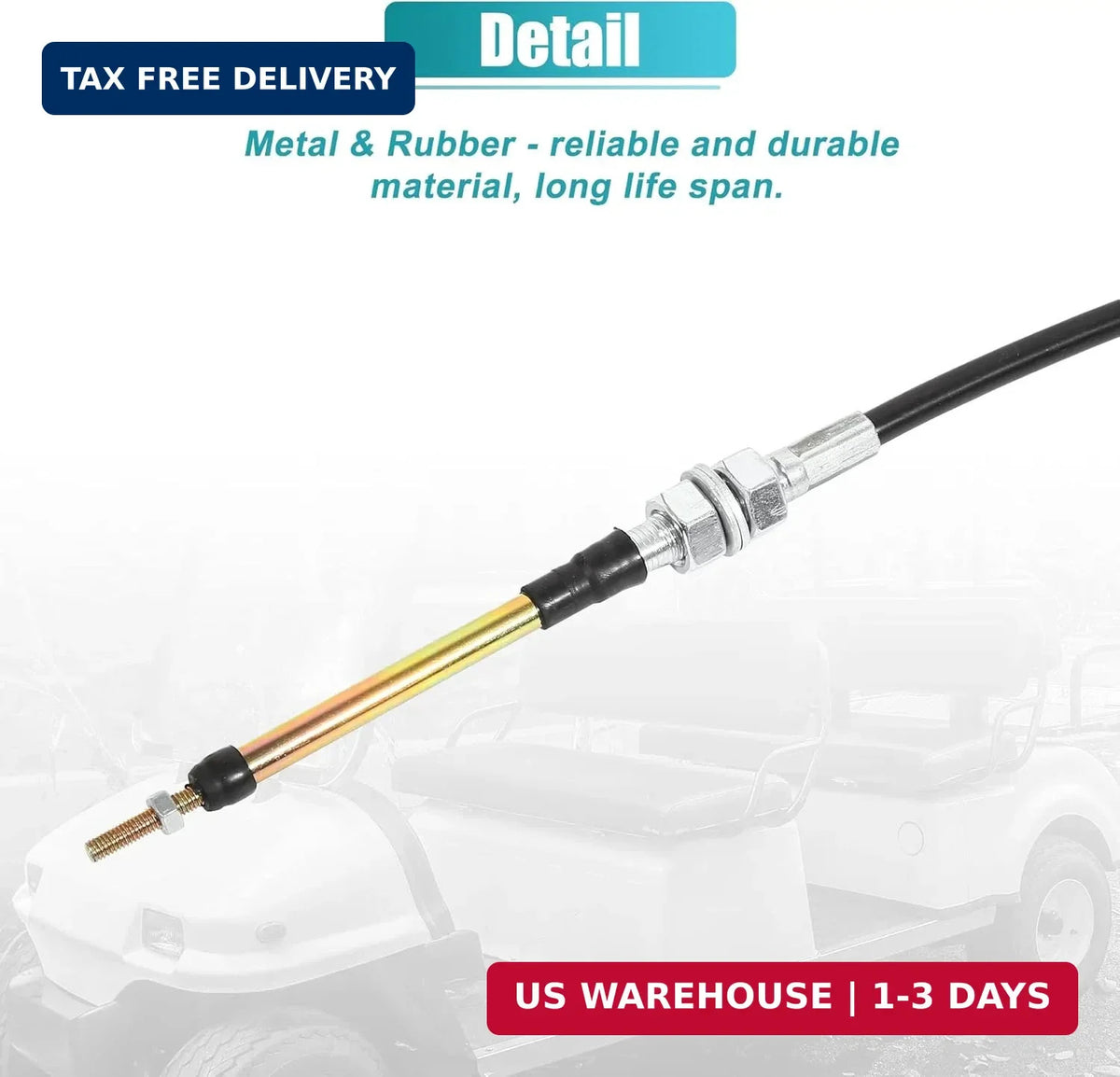 Golf Cart Transmission Shift Cable Replacement for Club Car D-S 1998