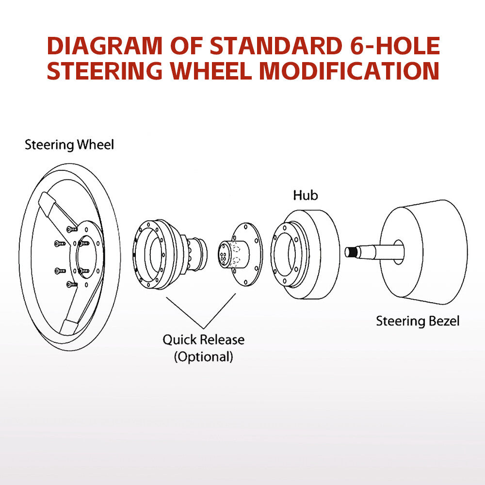 13-Inch Golf Cart Steering Wheel with Hub Adapter for EZGO Yamaha Club Car