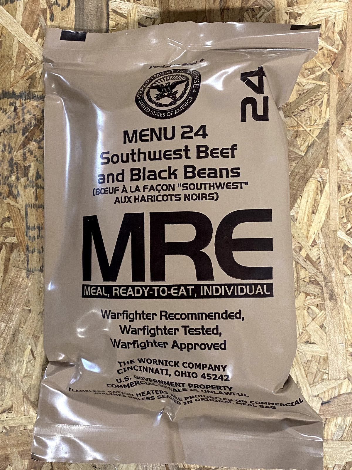 Military MRE Ready to Eat Meal Pack with Multiple Menu Options