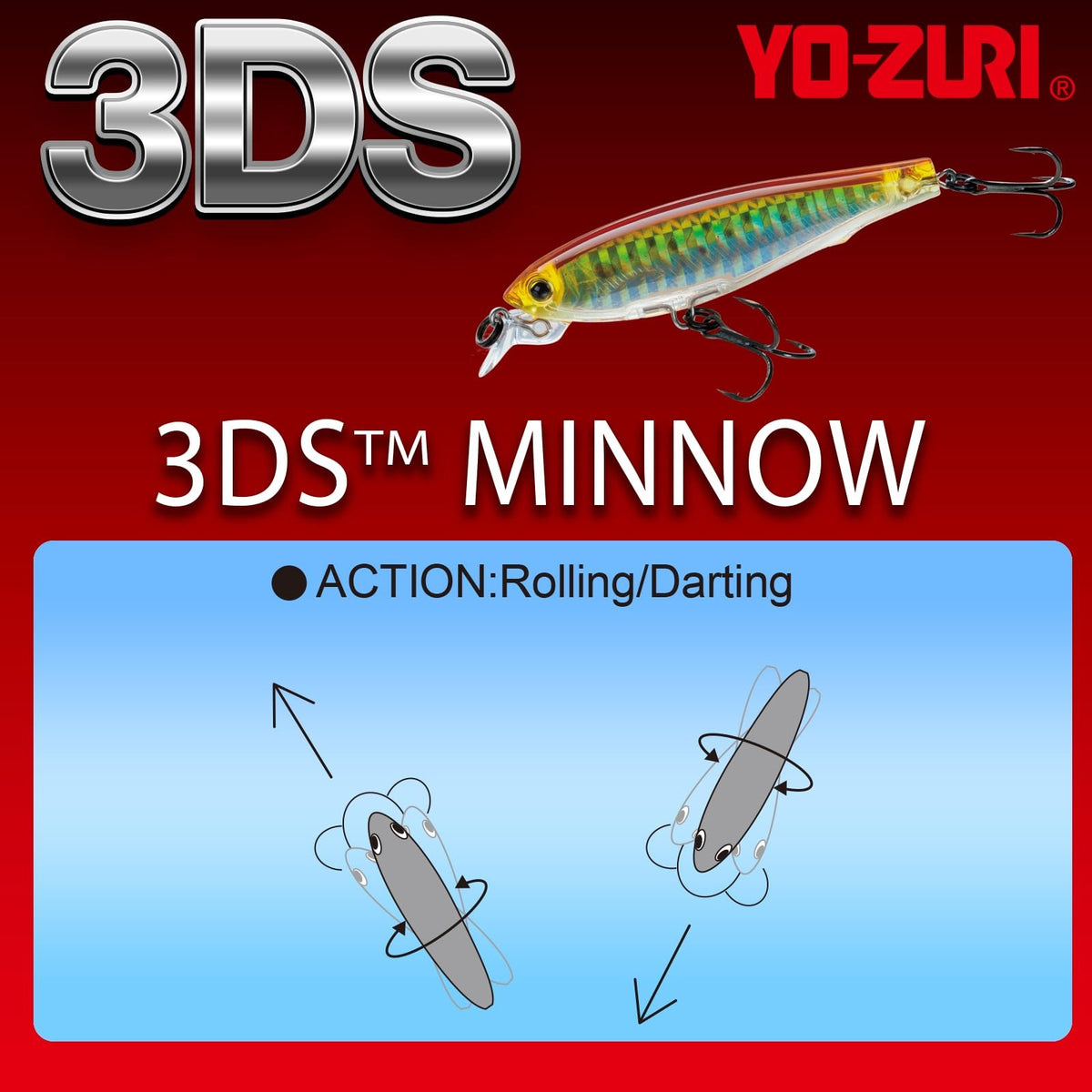 Holographic Gold Black Fishing Lure - 2 3 4 Inch Suspends Minnow Bait