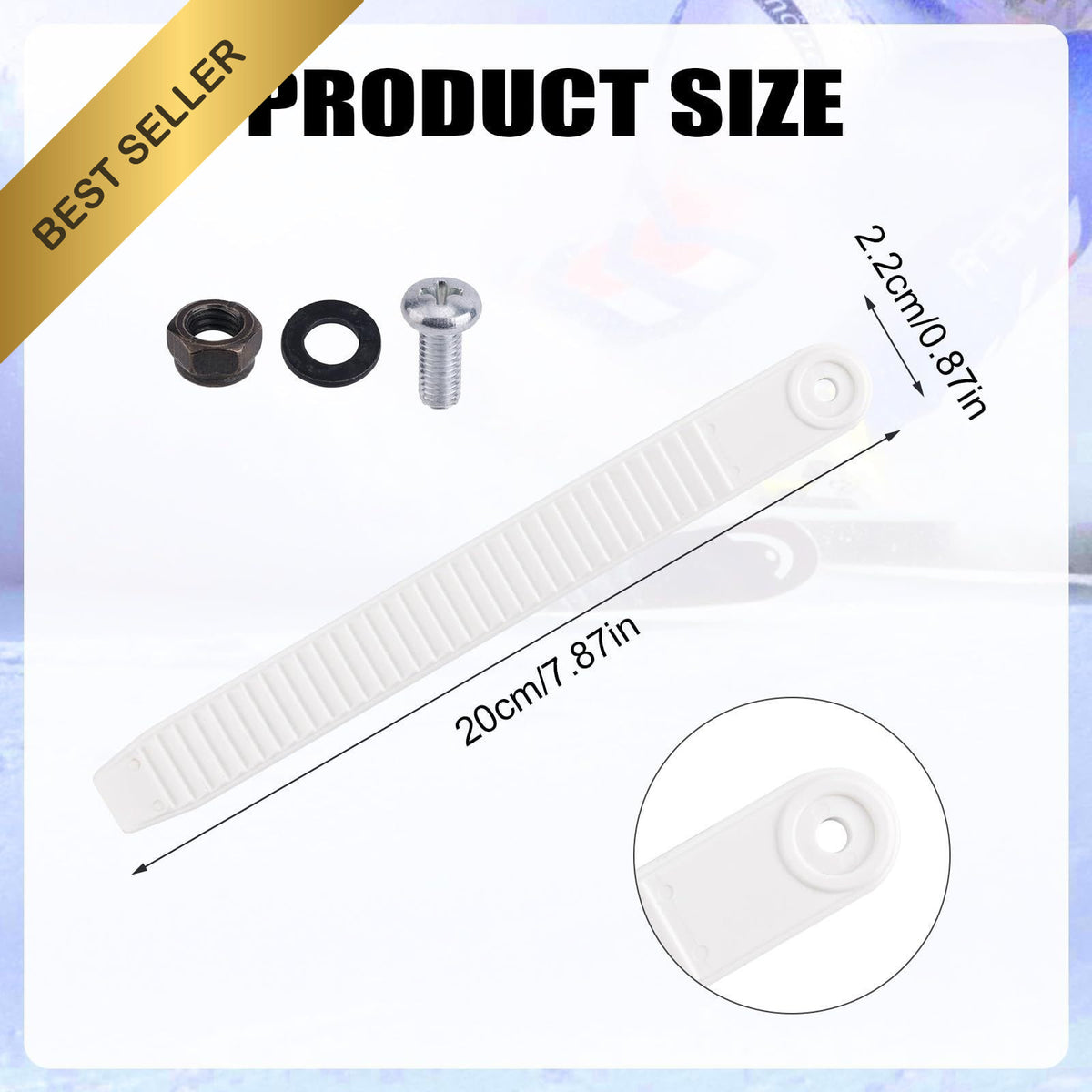 Snowboard Ankle Ladder Straps Replacement Parts with Screws - 4 Pack