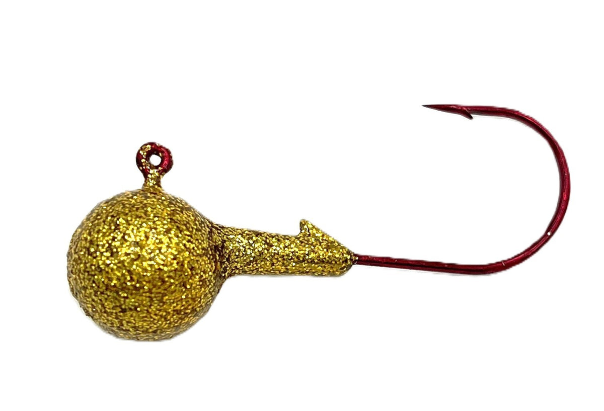 13 Pack 1/64 Oz Painted Round Head Crappie Fishing Jigs with Aberdeen Hooks