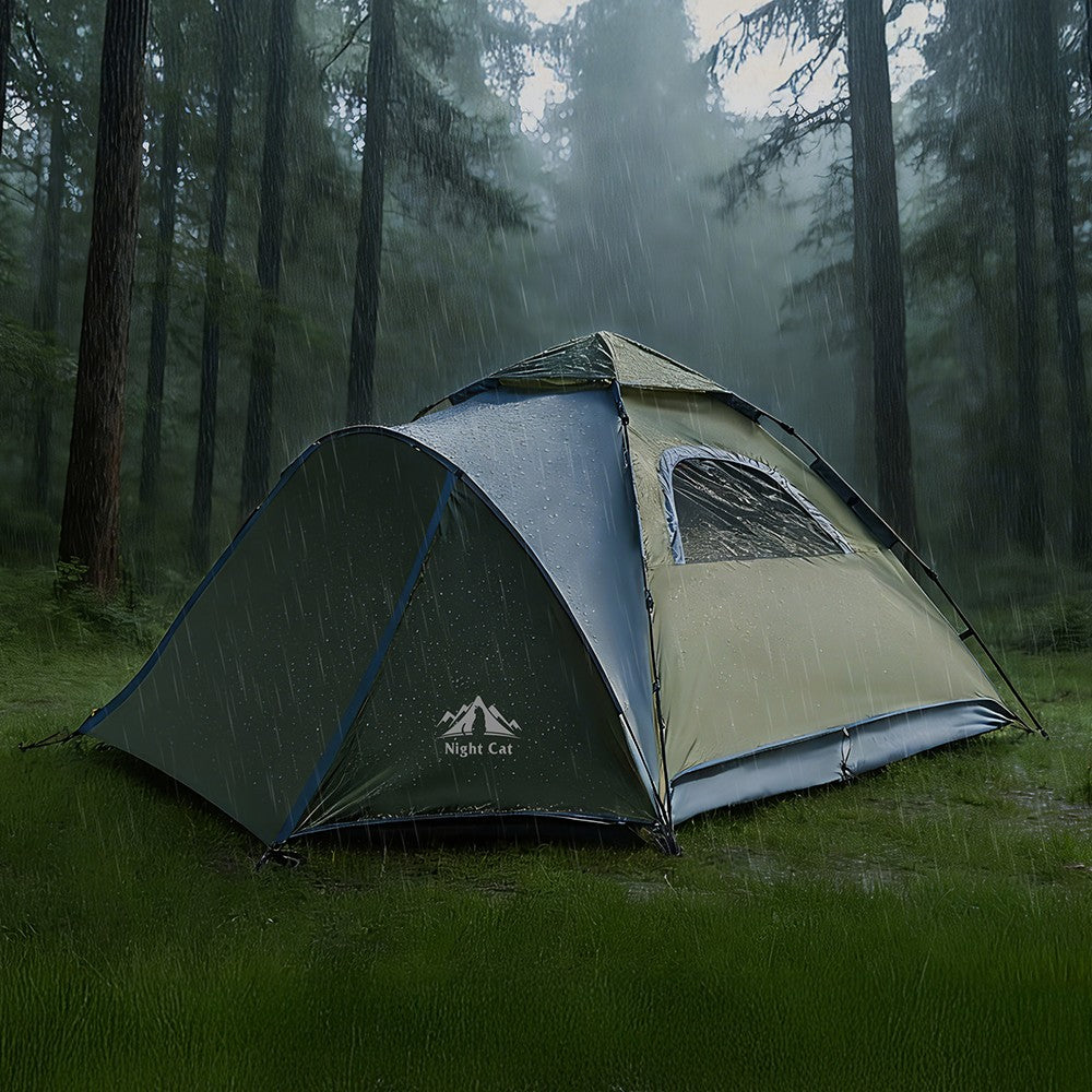 Automatic Waterproof Camping Tent for 3-4 People with Portable Design