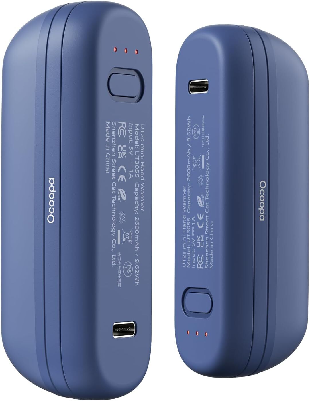 Rechargeable Magnetic Hand Warmers 2 Pack with 5600mAh Power Bank for Ski Camping