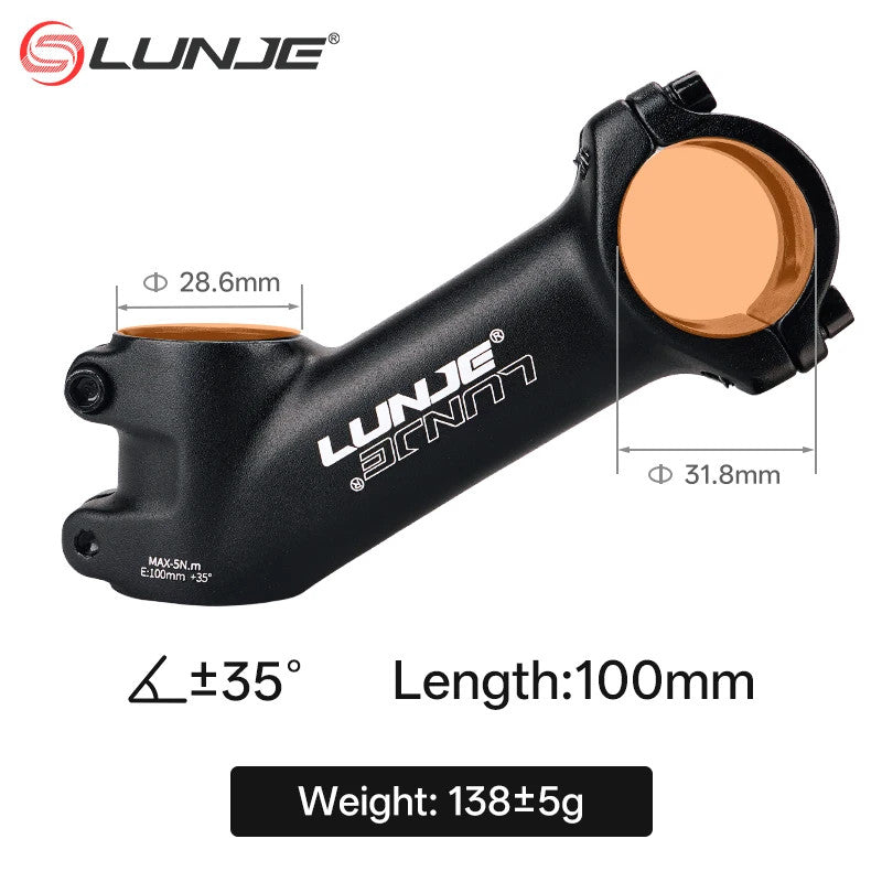Ultralight MTB Bike Stem 10°-35° Angles for 31.8mm Handlebar, 60-110mm Lengths