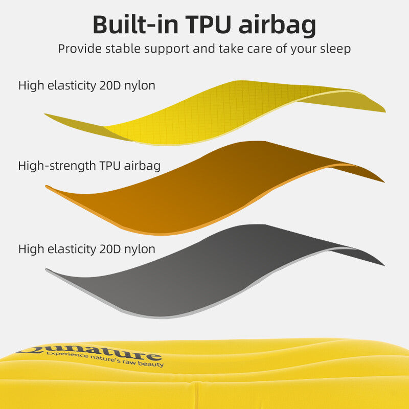 Lightweight Inflatable Camping Pillow with Neck Support - Compact & Waterproof