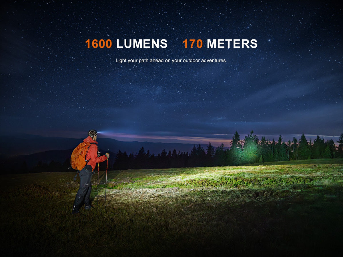Rechargeable Outdoor Headlamp 1600 Lumens with Red Light & Long Runtime