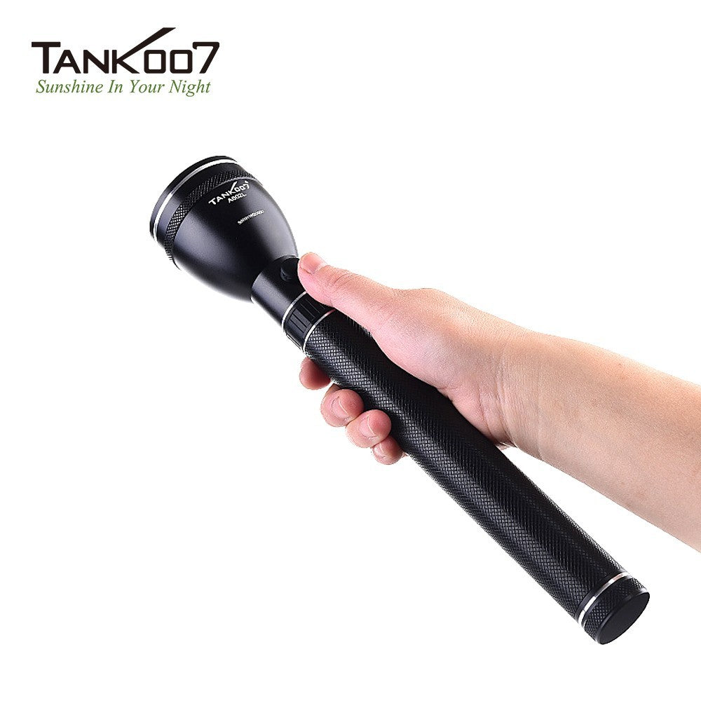 High Lumen Rechargeable LED Flashlight with 500m Beam - Waterproof Work Light