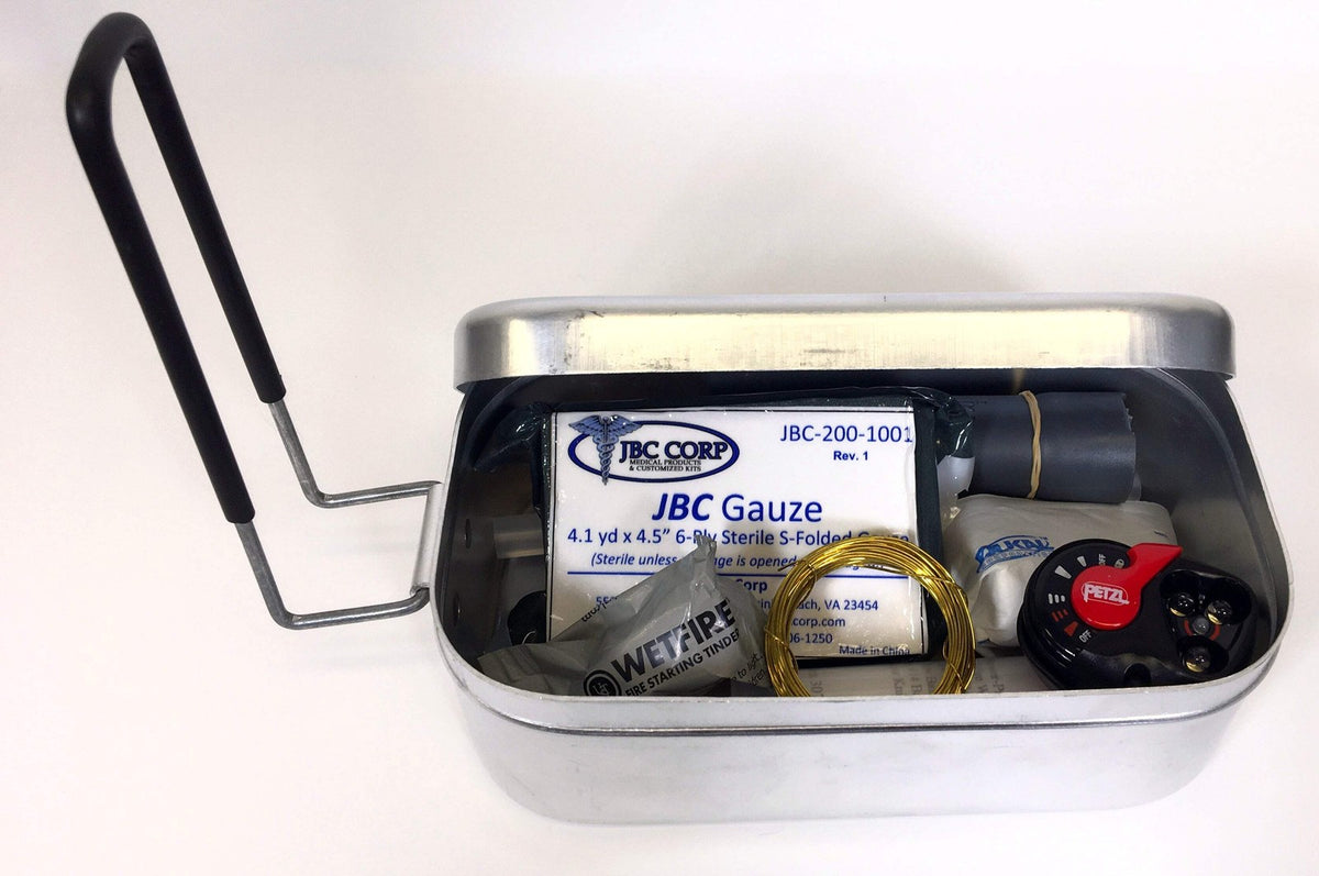 Swedish Aluminum Mess Tin with Folding Handle for Camping & Survival