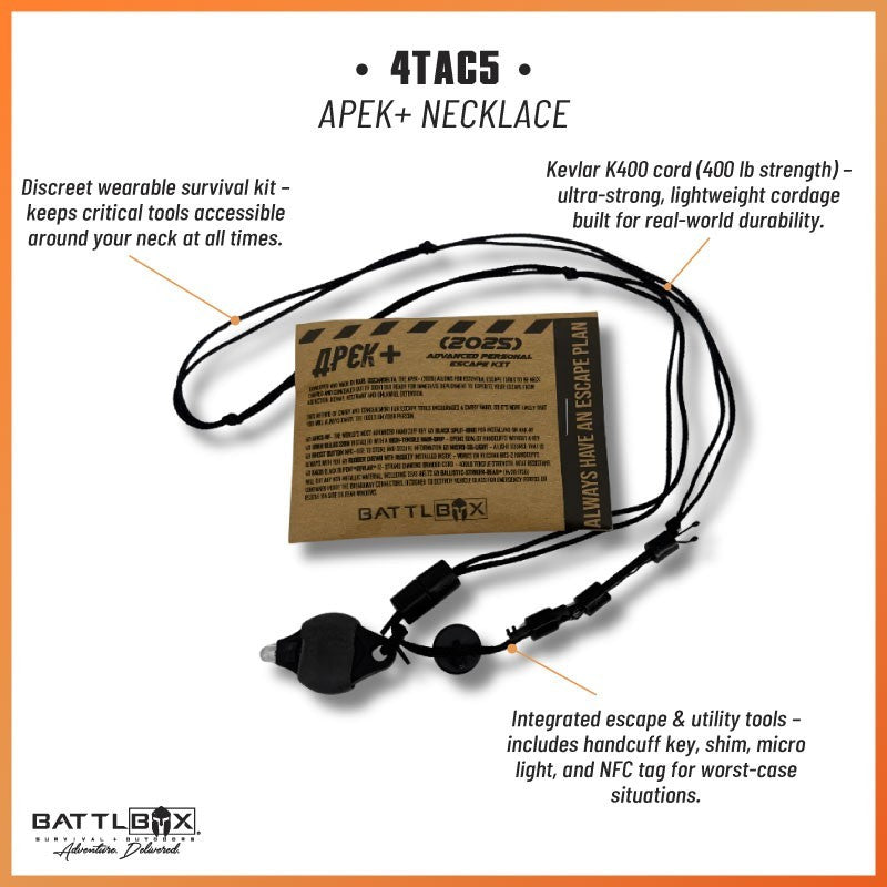 Emergency Survival Necklace Kit with Micro Light & NFC NFC NFC NFC