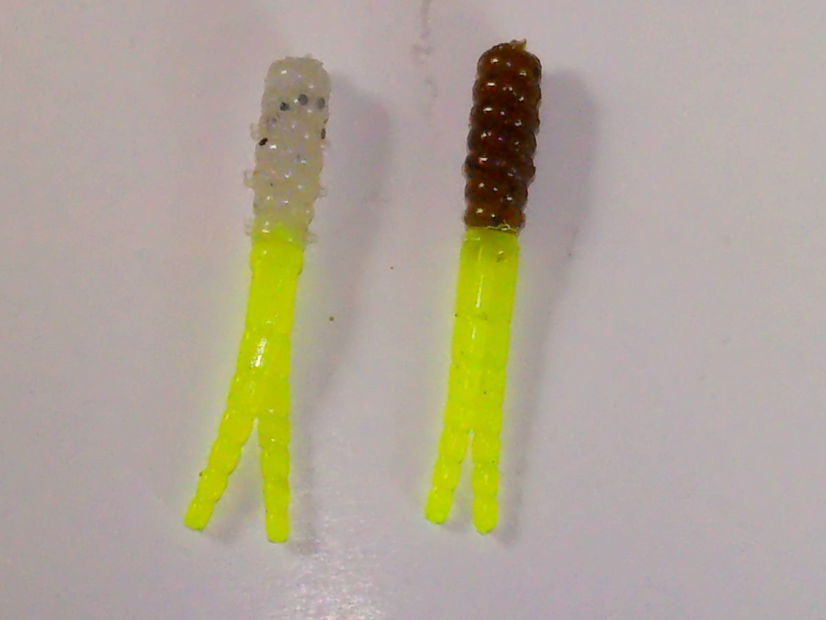 Soft Plastic Fishing Lures Set - 75-2 Inch Crappie Spin Grubs Multiple Colors