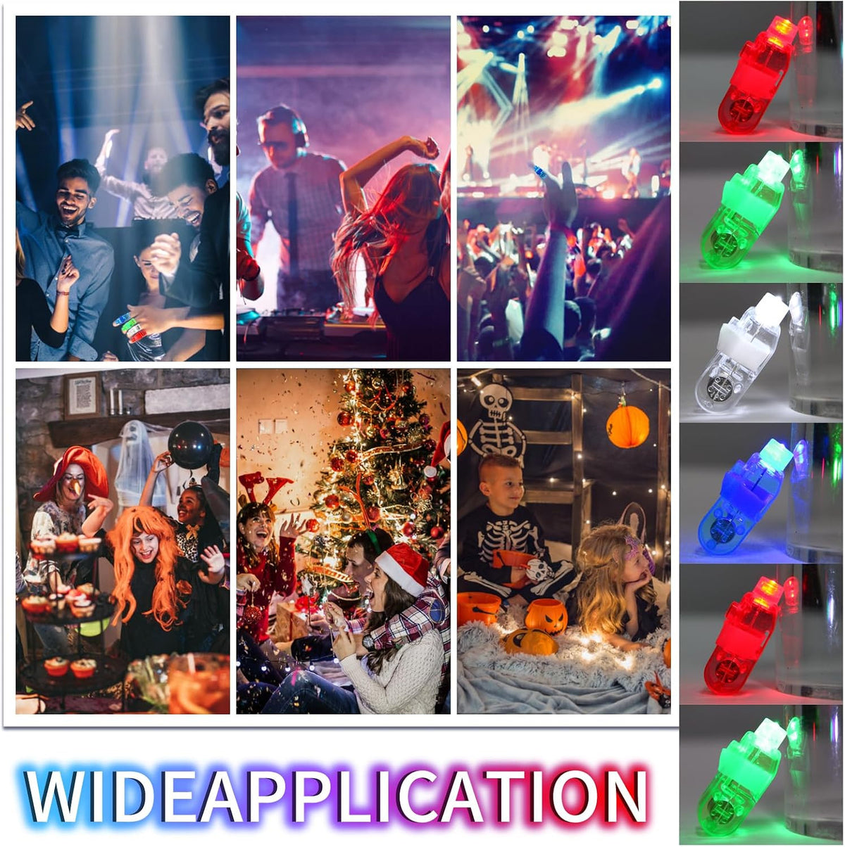60Pcs LED Finger Lights for Kids Glow Party Favors - Bright Mini Flashlights