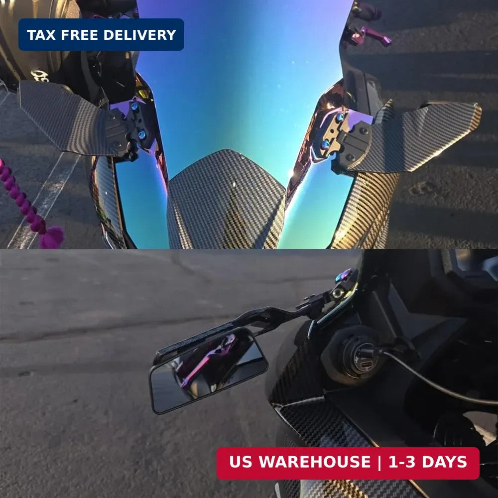 Motorcycle Rearview Mirror for Suzuki GSXR 600 750 1000 250R Black Wing Style
