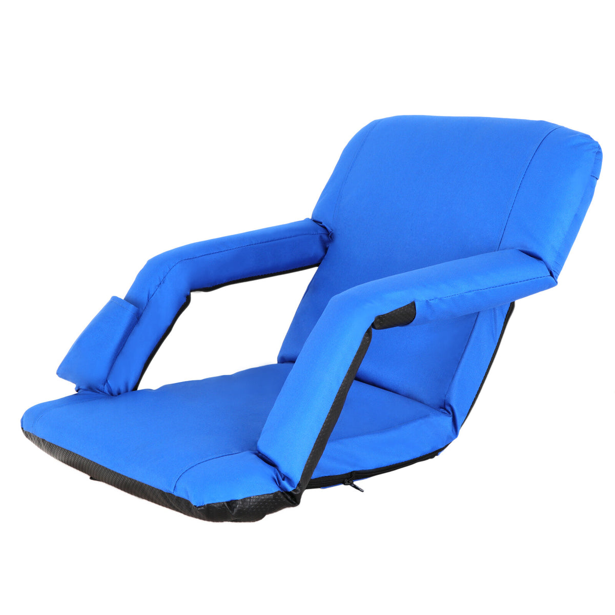 Portable Stadium Seat Chair with Reclining Backrest and Padded Cushion