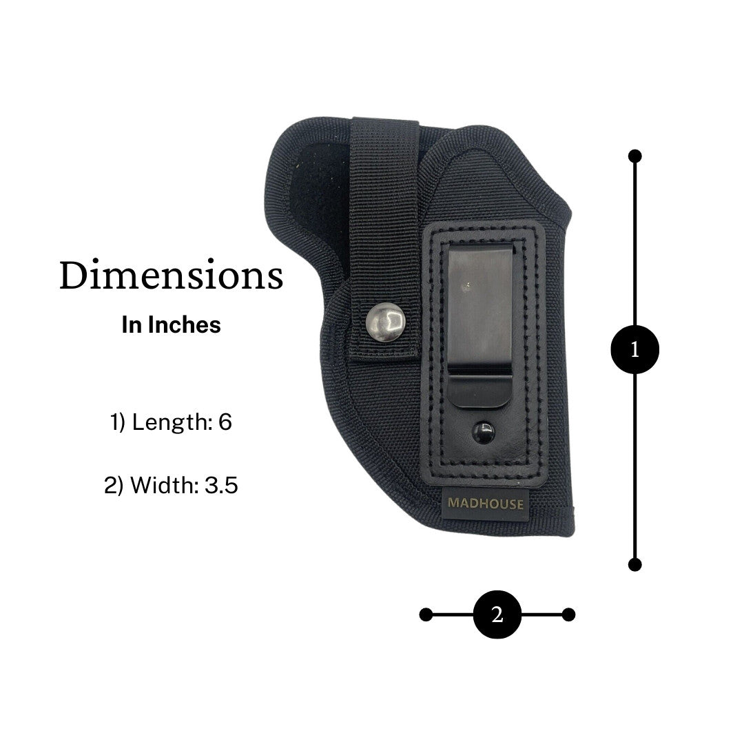 Ruger LCP 380 Holster with Safety Strap - Inside/Outside Waistband Concealed Carry