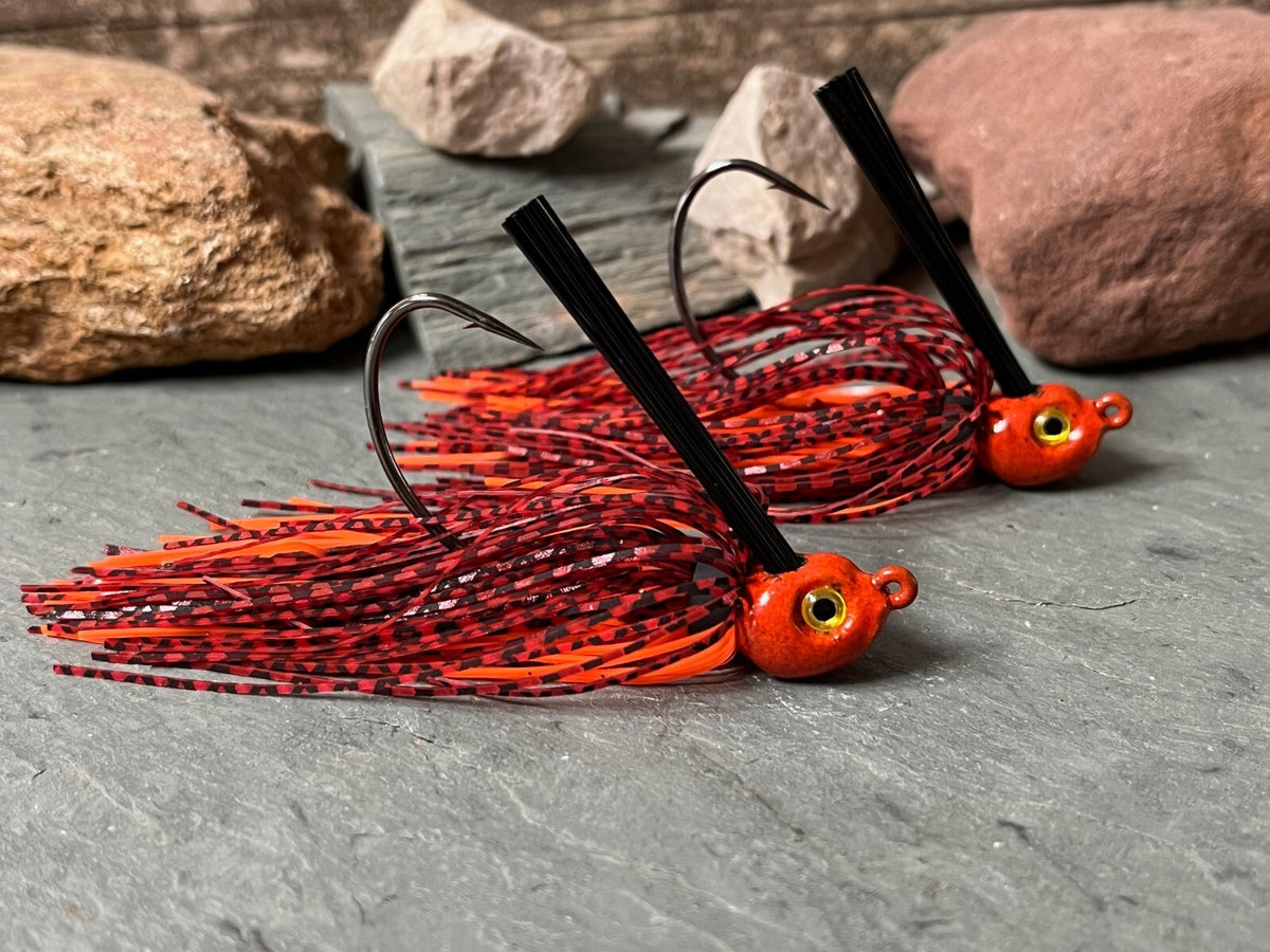 Swim Jigs for Bass Fishing - 2 Pack, Multiple Weights & Mustad Hooks