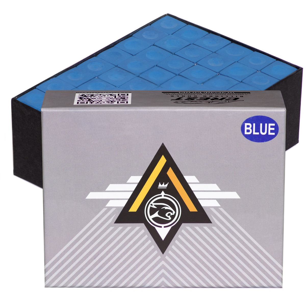 Predator Crest Pool Cue Chalk 144-count Blue