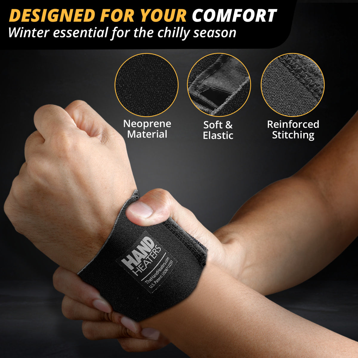 Hand Heaters Wristbands - Long-Lasting 8+ Hour Warmth with Flexible Hand Warmers