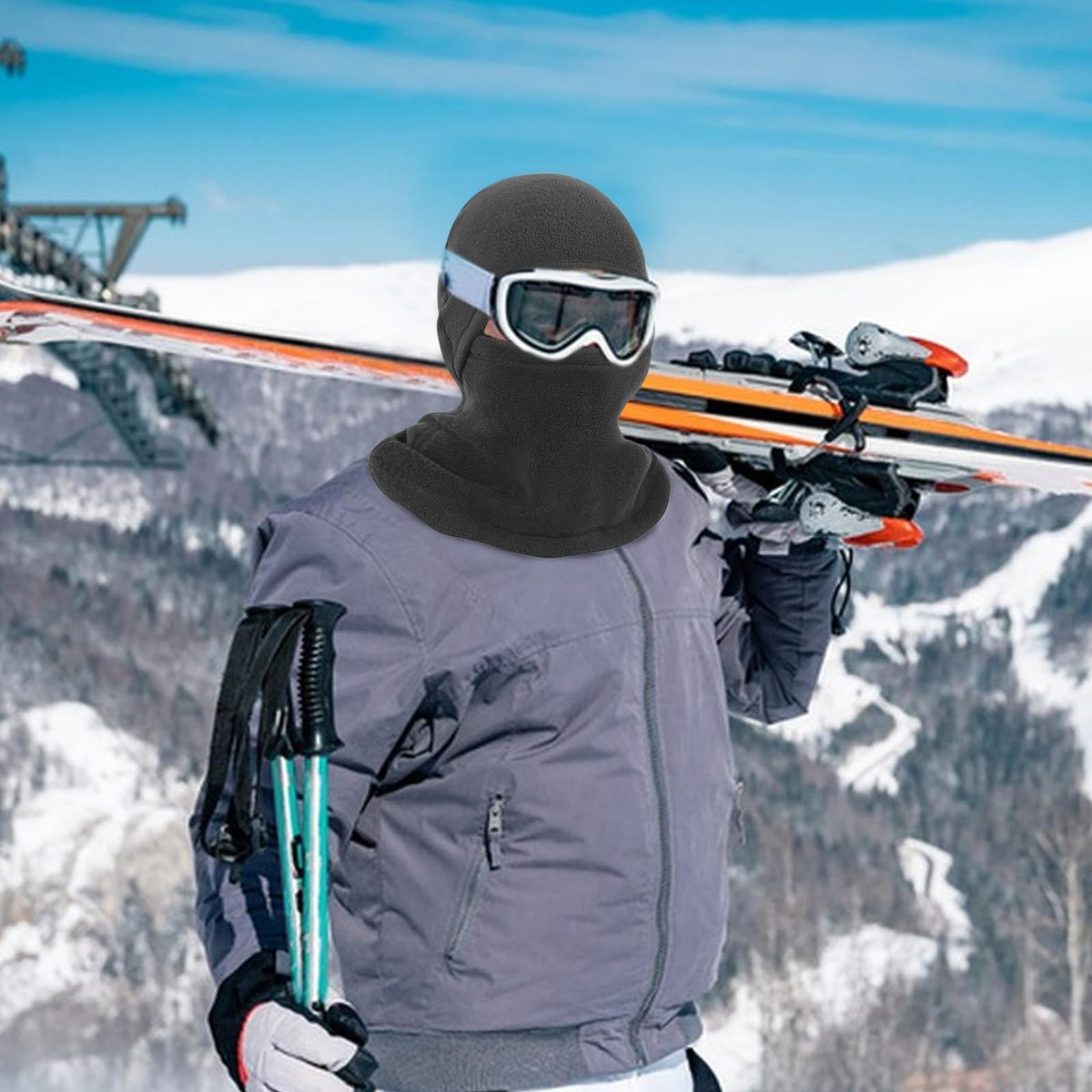 Winter Balaclava Ski Mask Full Face Windproof Fleece Neck Warmer - Unisex