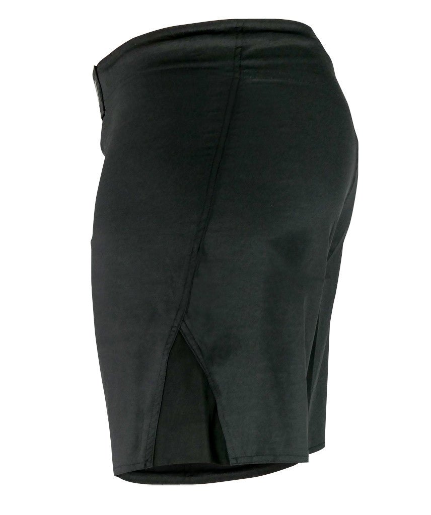 Kids MMA Fight Shorts - Black No-Gi Grappling Competition Shorts