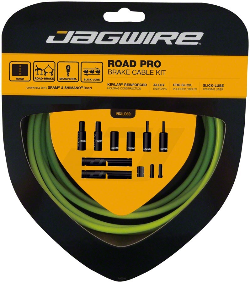 Jagwire Pro Brake Cable Kit for Road Bikes - Fits SRAM & Shimano - All Colors