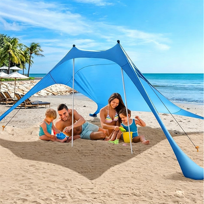 Portable Beach Tent Sun Shade Canopy UPF 50+ with Sandbags, Lightweight Outdoor Shelter