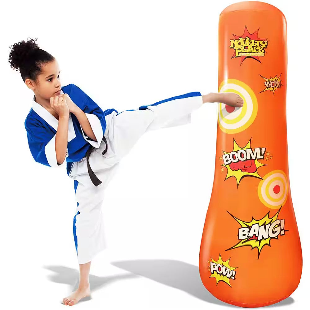 Kids Inflatable Punching Bag - Free Standing 4.5 Ft. Socker Bopper Buddy