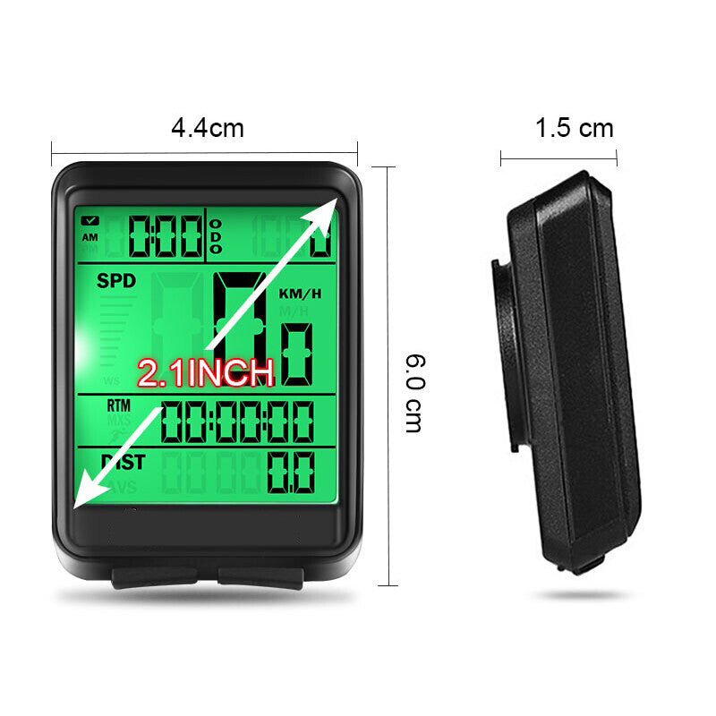 Wireless Bike Speedometer with LCD Odometer Waterproof Cycling Computer