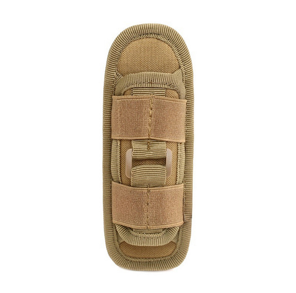 360° Rotatable Tactical LED Flashlight Holster Belt Bag Outdoor Carry Case