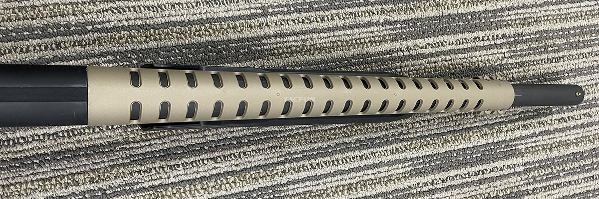 Heat Shield for Mossberg 12 Gauge Shotgun - Tan Fiberglass Guard, Fits 18 Inch Barrels