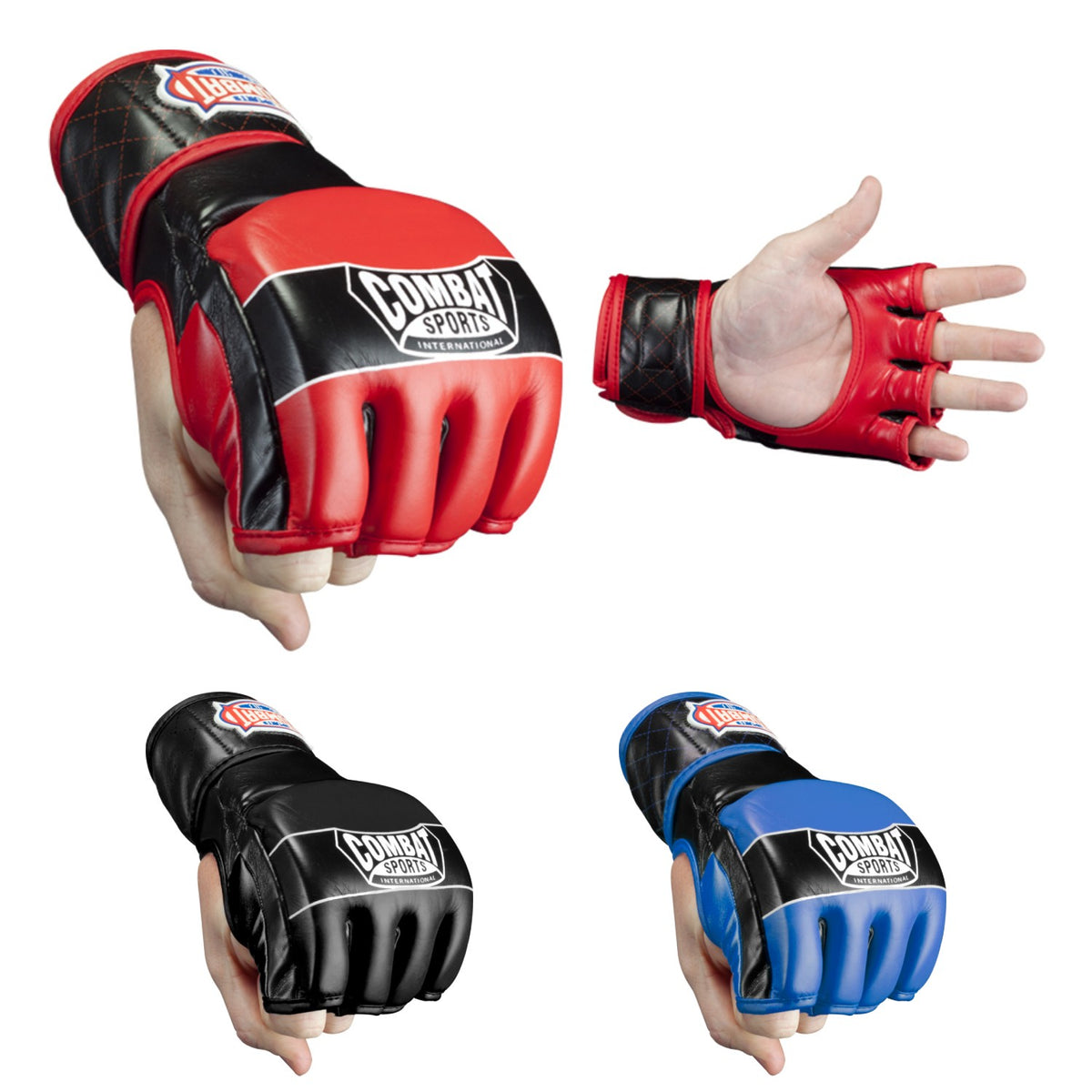 Traditional MMA Fight Gloves for Combat Sports - Durable Leather, Open Palm Design