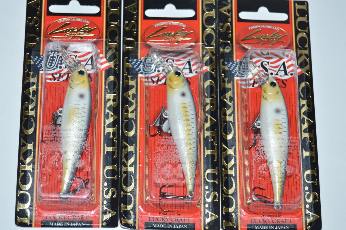 Lucky Craft Pointer 78SP Suspending Jerkbait - 3 Inch Gold Threadfin Shad