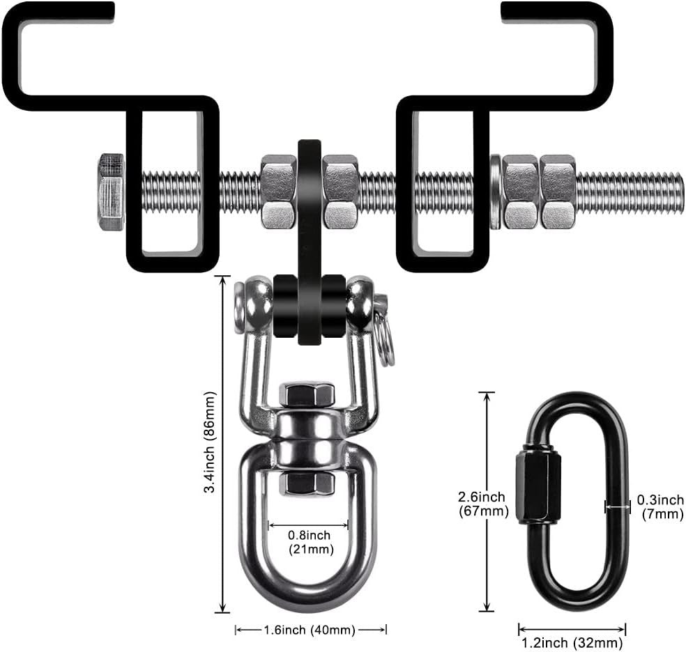 Heavy Duty Steel I Beam Clamp for Punching Bag Hanger - Up to 700 lbs