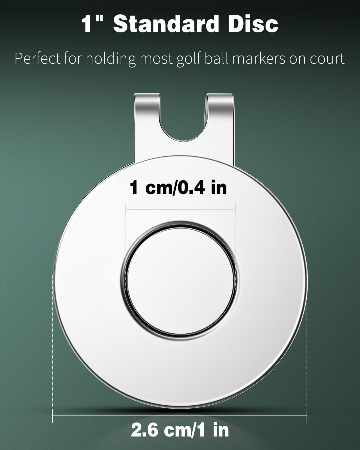 Magnetic Golf Hat Clips with Ball Marker Holders - 3 Pack