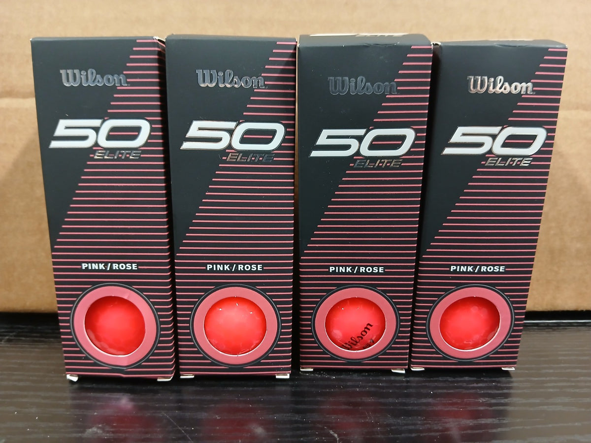 Wilson 50 Elite Golf Balls 12 Pack Pink Rose - High-Performance Golf Balls