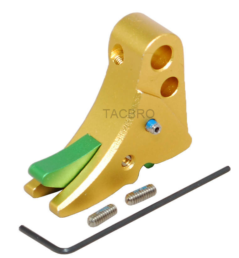 Anodized Aluminum Trigger Shoe with Safety for Gen 1-3 - Multiple Colors