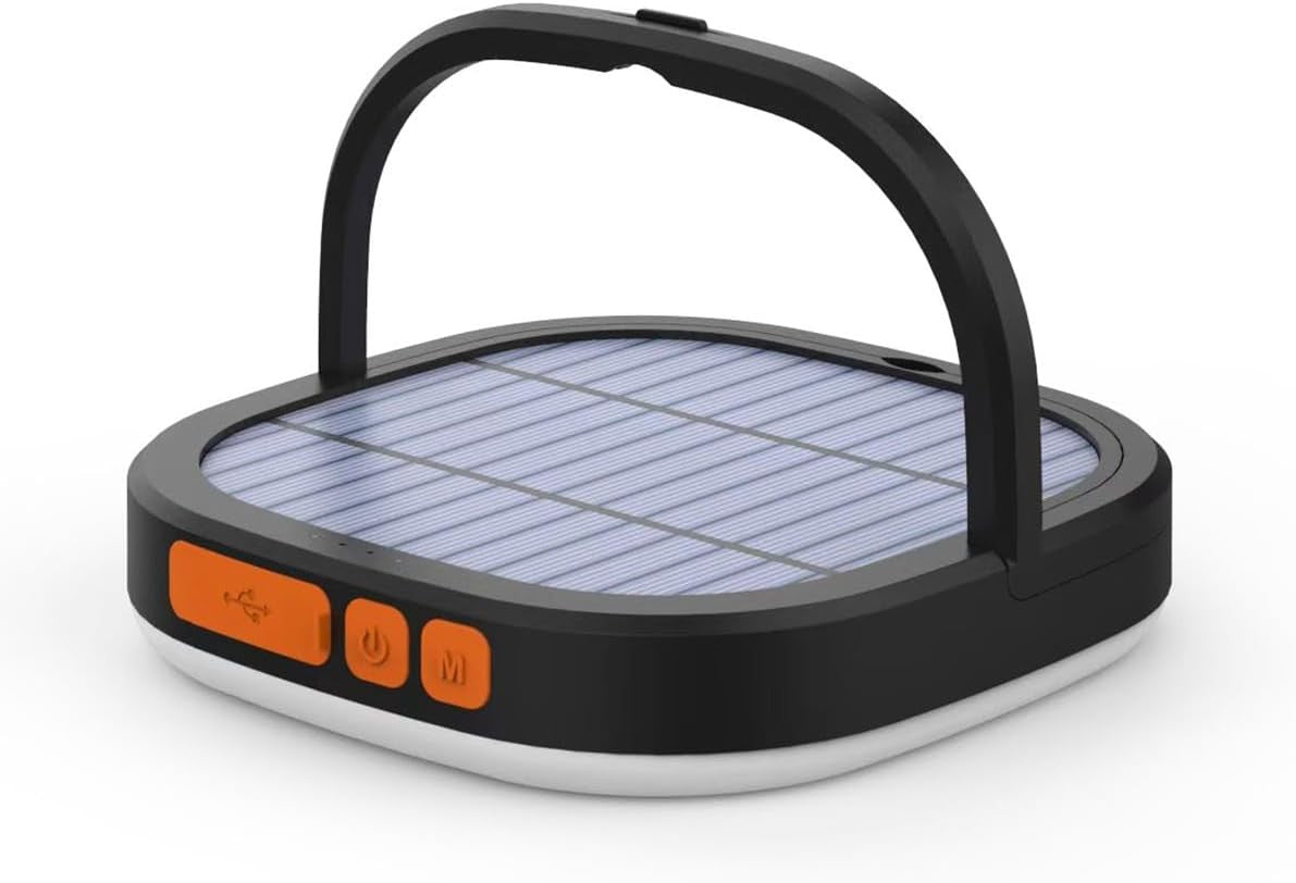 Rechargeable Solar Camping Lantern with 2000 Lumens, Waterproof, 5 Light Modes