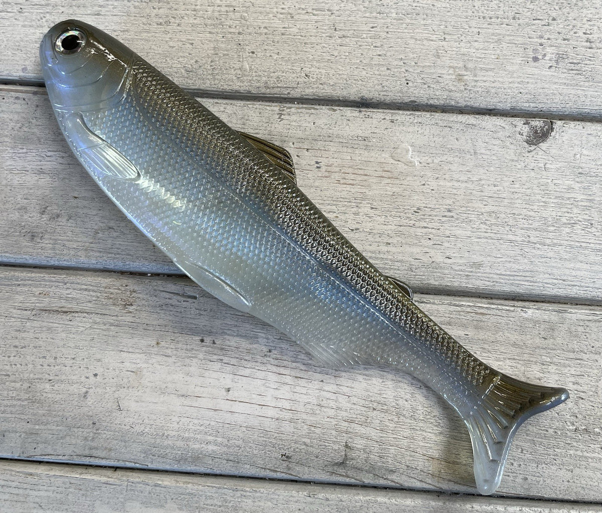 8-Inch Weedless Swimbait Blue Gizzard Shad Fishing Lure Lot