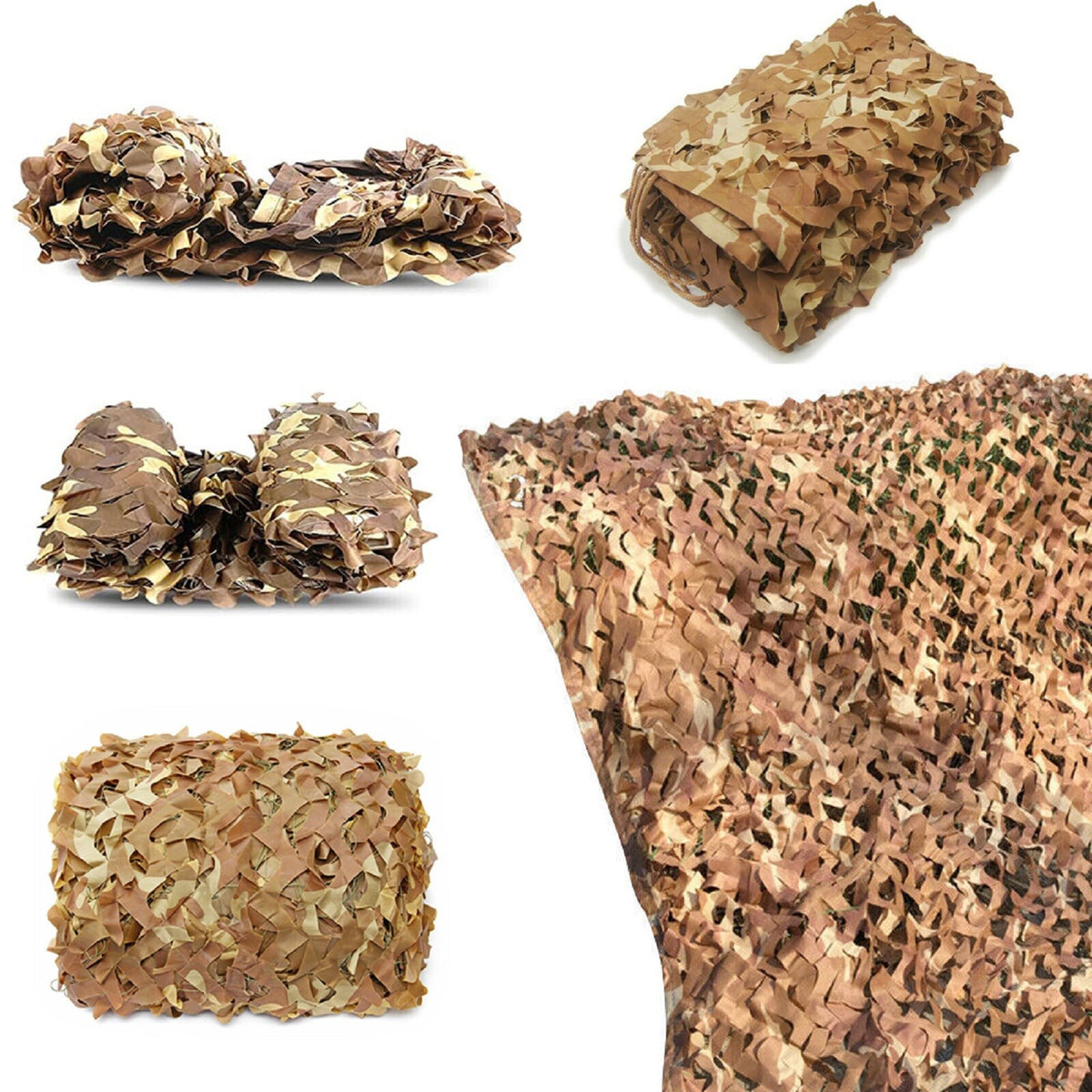 Military Woodland Camouflage Netting - Cuttable Outdoor Camo Net for Hunting Camping