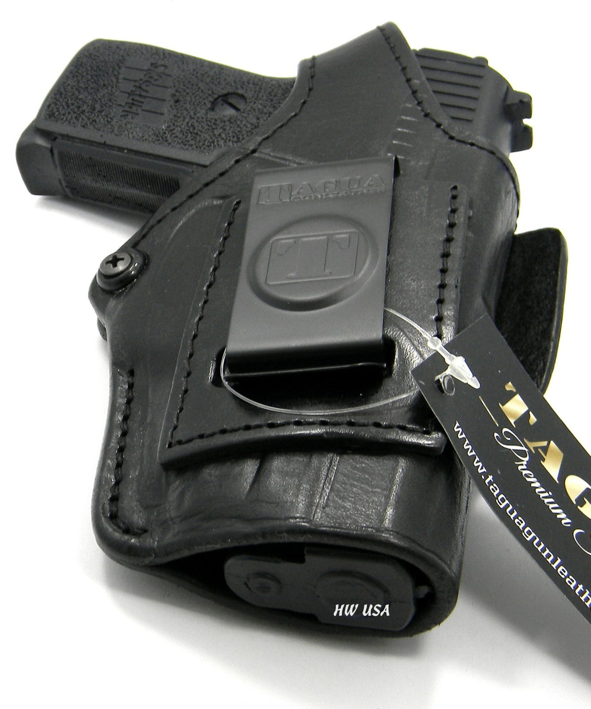 Right Hand Leather 4-in-1 Concealed Carry Holster for Multiple Gun Models