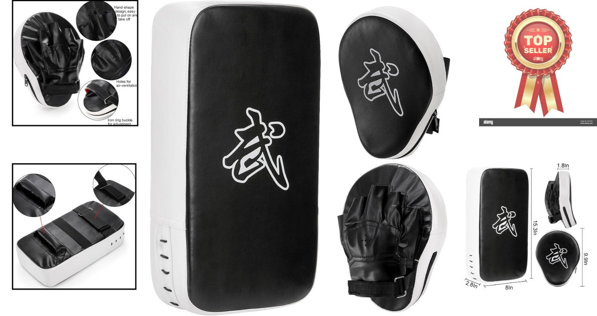 Martial Arts Punching Mitts & Kick Pad Set for Training & Fitness