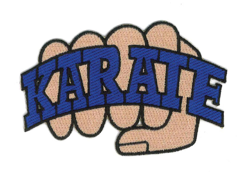 Martial Arts Karate Fist Patch 4.5 Inches Sew-On or Heat-Apply