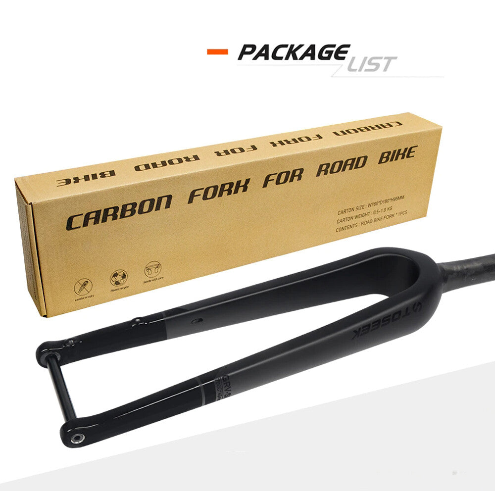 700C Carbon Fiber Gravel Bike Fork Disc Brake 100x12mm Tapered Steerer
